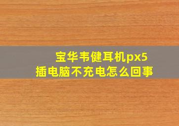 宝华韦健耳机px5插电脑不充电怎么回事