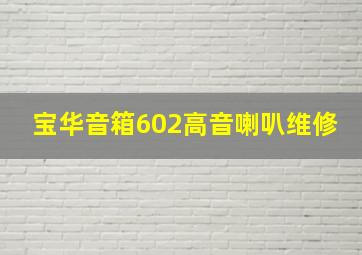 宝华音箱602高音喇叭维修