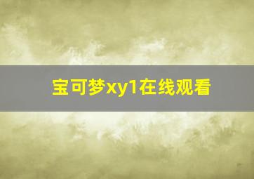 宝可梦xy1在线观看