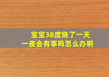 宝宝38度烧了一天一夜会有事吗怎么办啊