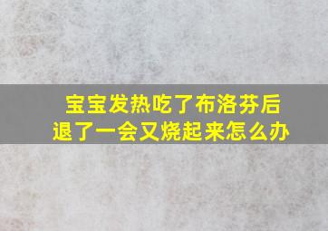 宝宝发热吃了布洛芬后退了一会又烧起来怎么办