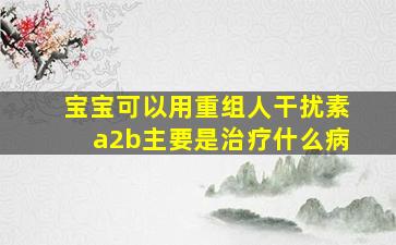 宝宝可以用重组人干扰素a2b主要是治疗什么病