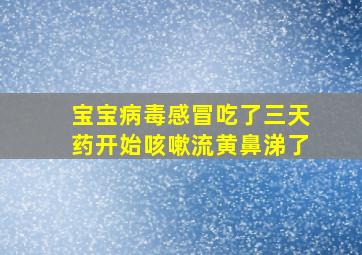 宝宝病毒感冒吃了三天药开始咳嗽流黄鼻涕了