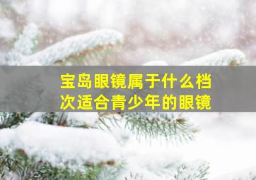 宝岛眼镜属于什么档次适合青少年的眼镜