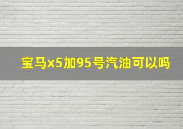 宝马x5加95号汽油可以吗