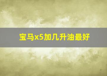 宝马x5加几升油最好