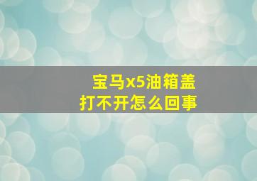 宝马x5油箱盖打不开怎么回事