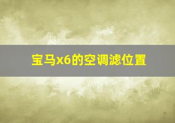 宝马x6的空调滤位置