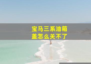 宝马三系油箱盖怎么关不了