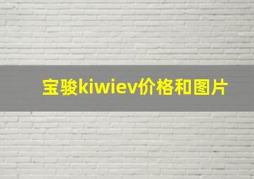 宝骏kiwiev价格和图片