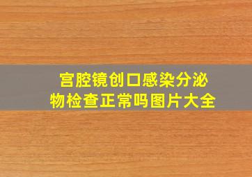 宫腔镜创口感染分泌物检查正常吗图片大全