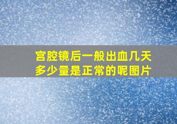 宫腔镜后一般出血几天多少量是正常的呢图片