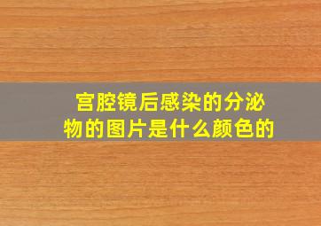 宫腔镜后感染的分泌物的图片是什么颜色的