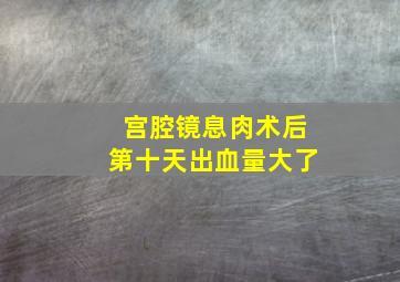 宫腔镜息肉术后第十天出血量大了