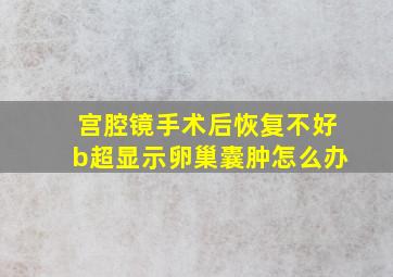 宫腔镜手术后恢复不好b超显示卵巢囊肿怎么办