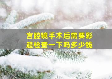 宫腔镜手术后需要彩超检查一下吗多少钱