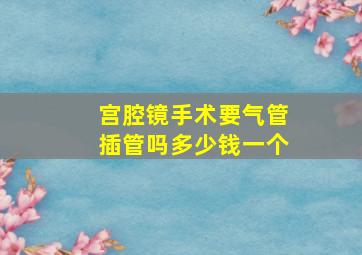 宫腔镜手术要气管插管吗多少钱一个