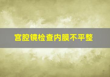 宫腔镜检查内膜不平整