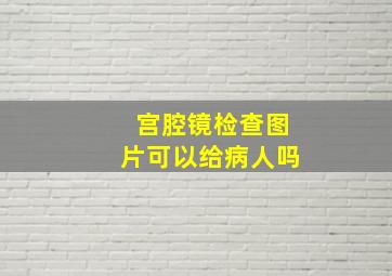 宫腔镜检查图片可以给病人吗