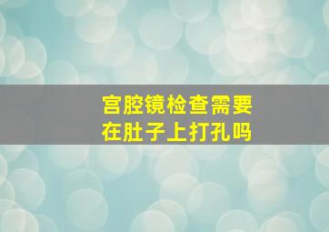 宫腔镜检查需要在肚子上打孔吗