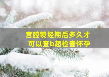 宫腔镜经期后多久才可以查b超检查怀孕