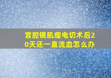 宫腔镜肌瘤电切术后20天还一直流血怎么办