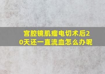 宫腔镜肌瘤电切术后20天还一直流血怎么办呢