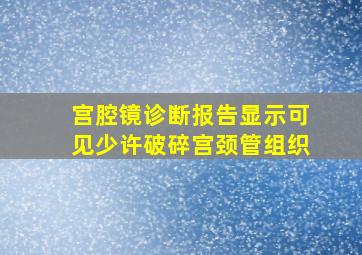 宫腔镜诊断报告显示可见少许破碎宫颈管组织