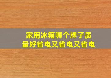 家用冰箱哪个牌子质量好省电又省电又省电