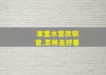 家里水管改明管,怎样走好看