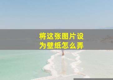 将这张图片设为壁纸怎么弄