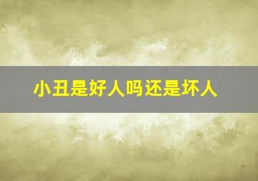 小丑是好人吗还是坏人