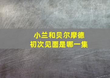 小兰和贝尔摩德初次见面是哪一集