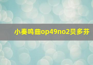 小奏鸣曲op49no2贝多芬