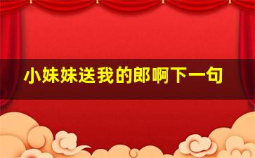 小妹妹送我的郎啊下一句