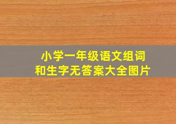 小学一年级语文组词和生字无答案大全图片