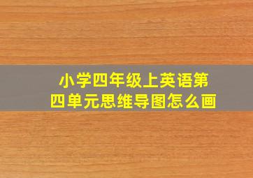 小学四年级上英语第四单元思维导图怎么画