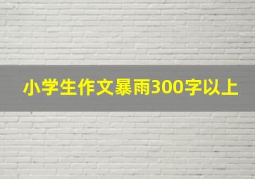 小学生作文暴雨300字以上