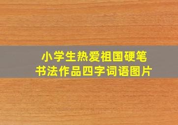 小学生热爱祖国硬笔书法作品四字词语图片