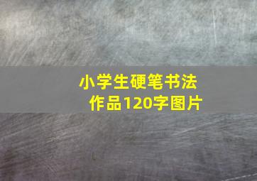 小学生硬笔书法作品120字图片