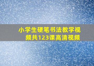 小学生硬笔书法教学视频共123课高清视频