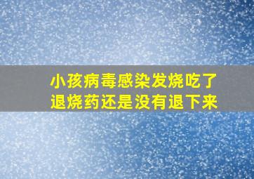 小孩病毒感染发烧吃了退烧药还是没有退下来