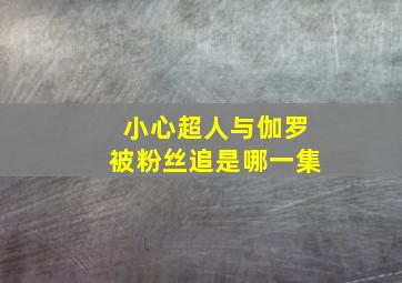 小心超人与伽罗被粉丝追是哪一集