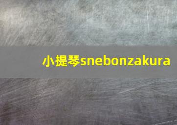 小提琴snebonzakura