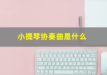 小提琴协奏曲是什么