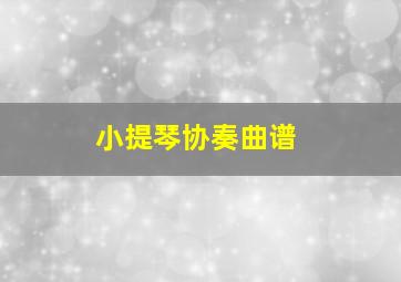 小提琴协奏曲谱