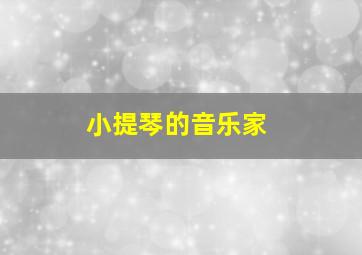 小提琴的音乐家