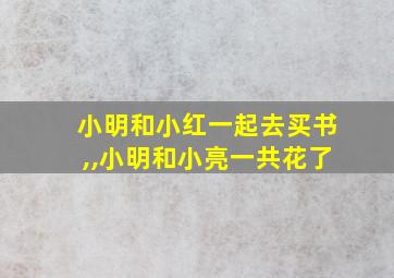 小明和小红一起去买书,,小明和小亮一共花了