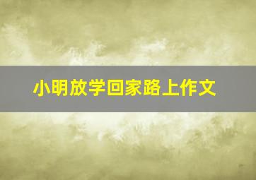 小明放学回家路上作文