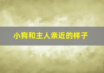 小狗和主人亲近的样子